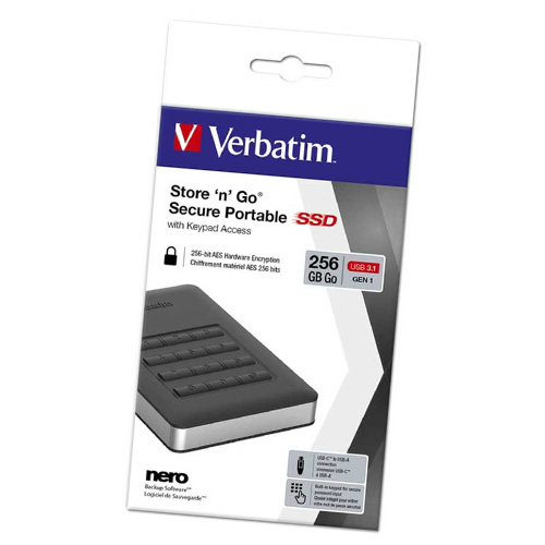 Verbatim USB 3.1 Store'n'Go Secure SSD w/Keypad Access 256GB - Black 53402 Questions & Answers